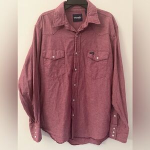 Wrangler Western Shirts Men's Long Sleeve Pearl Snap Size XL A793